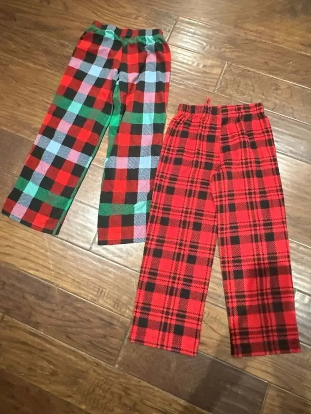 Holiday Time Kids Plaid Fleece Pajama Pants Set of 2 Size M(8)